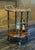1980s Italian Inlaid Marquetry Burl Wood Bar Cart With Brass Gallery For Sale In Houston - Image 6 of 9