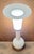 1970s Swedish Table Lamp with Opaque White Glass Base and White Plastic Diffuser Shade from Luxus, 1970s For Sale - Image 5 of 9