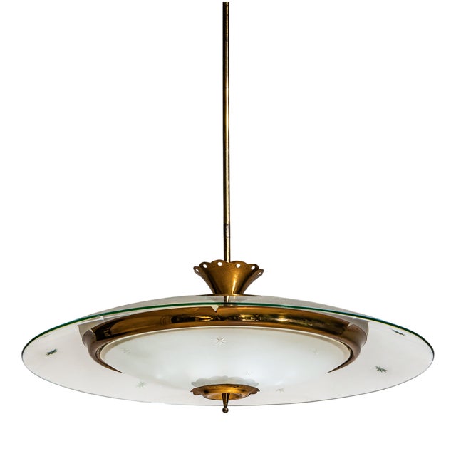 Vintage Pendant Lamp, Italy, 1950s For Sale