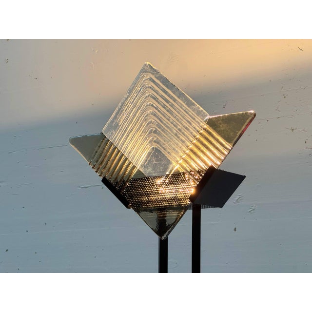 Metal Floor Lamp with Murano Glass, Italy, 1980s For Sale - Image 7 of 16