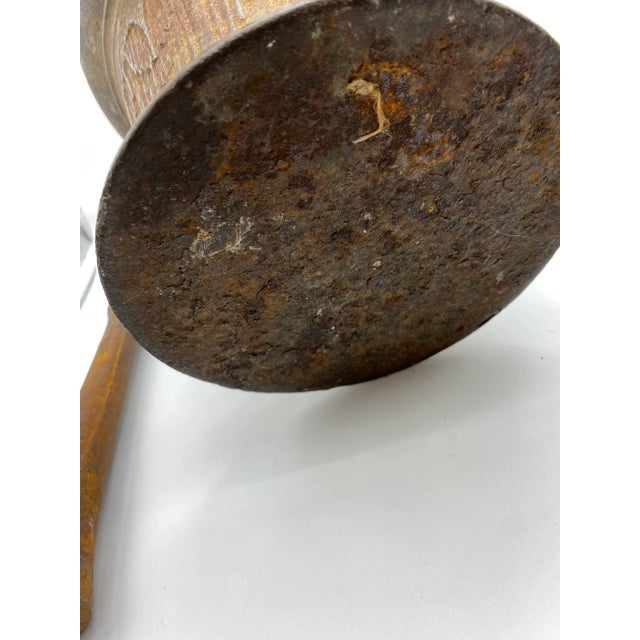 Large Antique Cast Iron Mortar & Two Pestles - 3 Piece Set For Sale - Image 9 of 9
