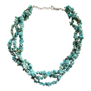 Vintage Turquoise Beaded Multi Strand Necklace