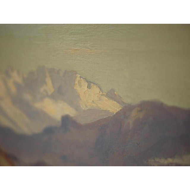 Alpine Landscape Antique Painting Technical details: Period: circa 1940s Origin: Bavaria Artwork dimensions: 60 cm x 80 cm...