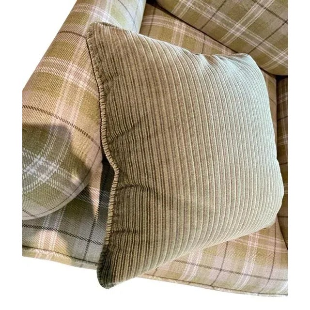 Designer Upholstered Green Club Chair For Sale - Image 11 of 12