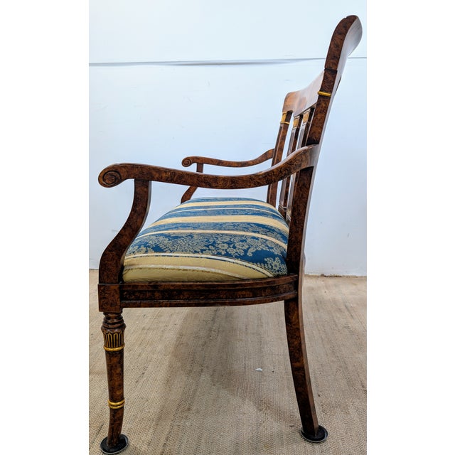 Late 20th Century Late 20th Century Neoclassical Mahogany Bench For Sale - Image 5 of 11