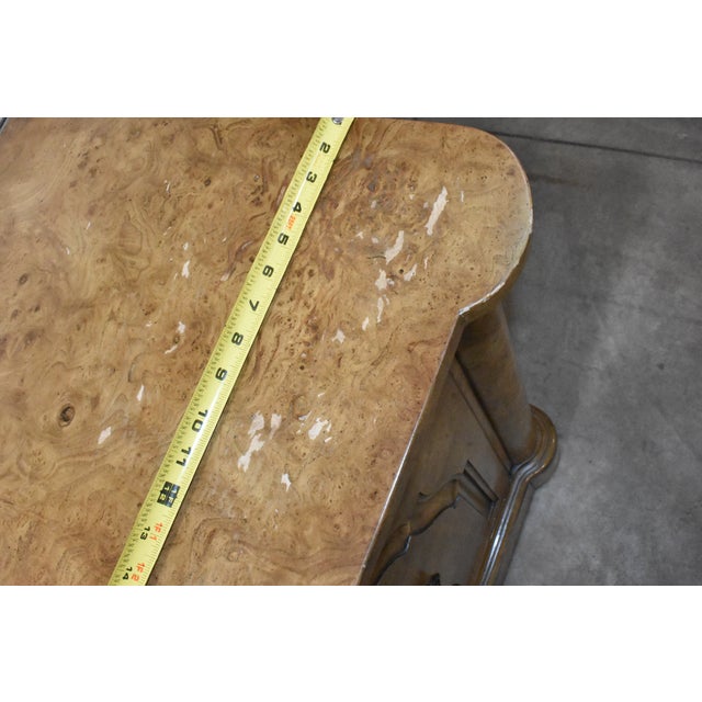 Wood William Doezema for Mastercraft Hollywood Regency Burl Wood Credenza For Sale - Image 7 of 14