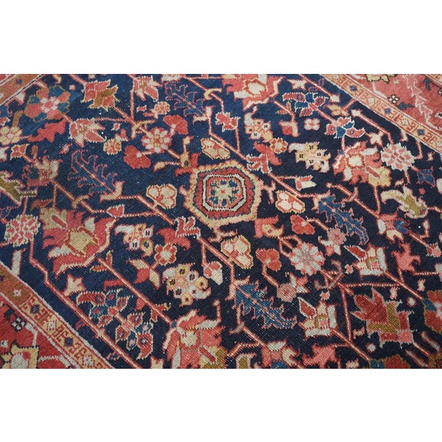 Textile Antique Serapi Rug 4'3'' x 5' For Sale - Image 7 of 9
