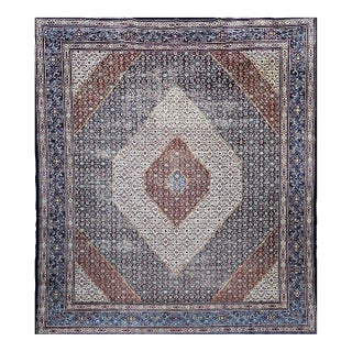 Vintage Persian Tabriz Mahi Rug, Wool Pile, Herati Design, 1950s For Sale