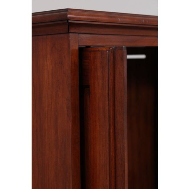 1990s Henkel Harris Cherry 2 Door Tv Armoire For Sale - Image 5 of 18