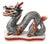Vintage Gump's Chinese Porcelain Dragon Figurine With Gold Accents For Sale