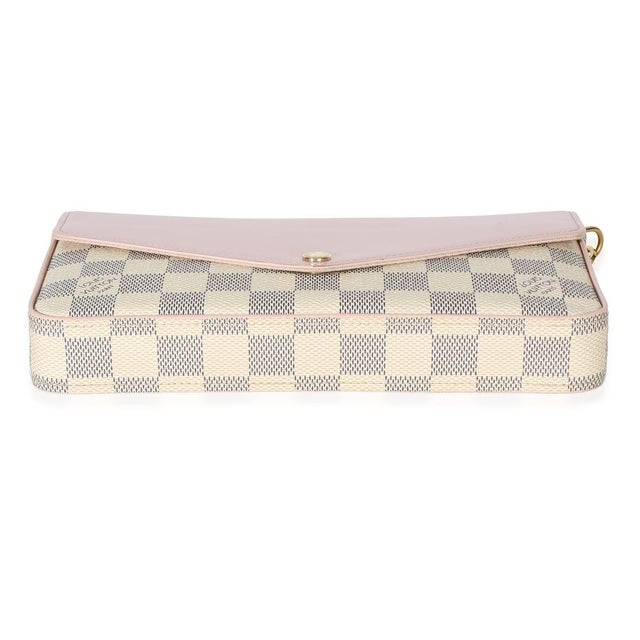 2010s Rose Damier Azur Felicie Pochette For Sale - Image 5 of 8