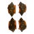 Set of 4 Vintage Drawer Pulls Handles Bakelite and Brass 1940's For Sale