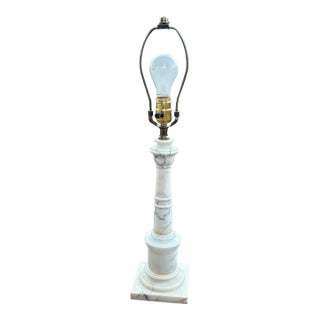 Antique Neoclassical Marble Italian Lamp For Sale