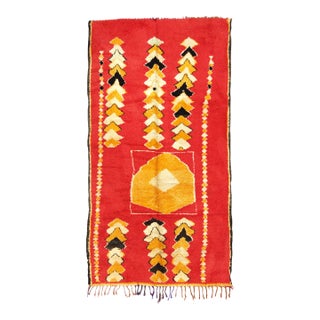 Mid Century Moroccan Rug 4'7" X 8’5” For Sale