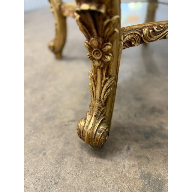 Wood Vintage Louis XV Style Large Console Table For Sale - Image 7 of 11