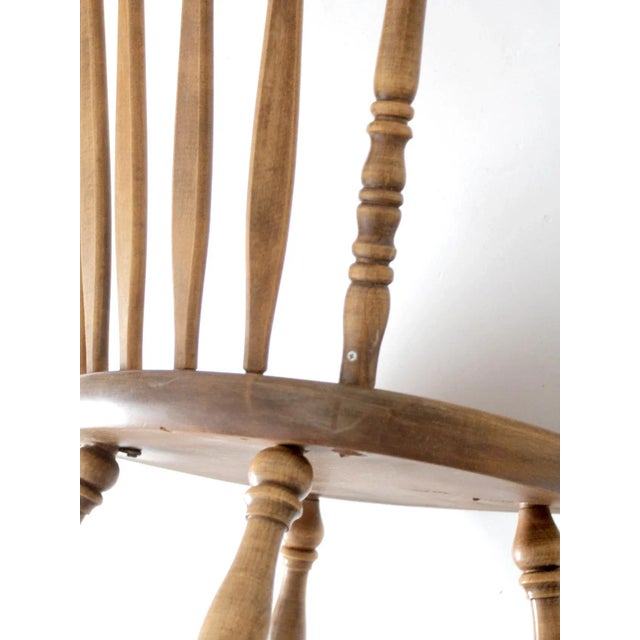 Vintage Windsor Dining Chairs Set 4 For Sale - Image 9 of 13