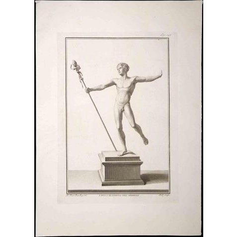 Carlo Nolli, Ancient Roman Statue, Etching, 18th Century For Sale