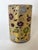 1960's tin tea caddy covered in traditional Japanese woven gold fabric with floral motif. There are two lids, inner and...