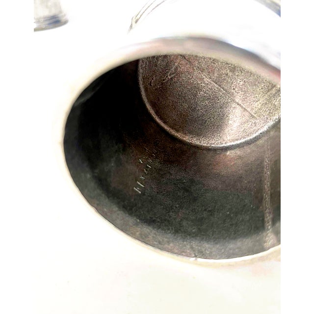 Metal Vintage Wilton Pewter Finish Cups With Ceramic Inserts- 14 Pieces For Sale - Image 7 of 9