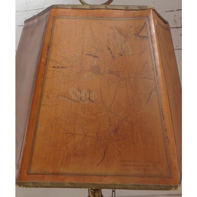 Bouillotte Table Lamp with Octagonal Hat in Printed Parchment, 1930s For Sale - Image 17 of 18