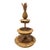 Vintage Carved 3 Tiered Teak Wood Pineapple Top Lazy Susan Tower Serving Bowl For Sale
