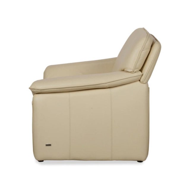 Lauuser Atlanta Leather Armchair Beige Cream For Sale - Image 13 of 14