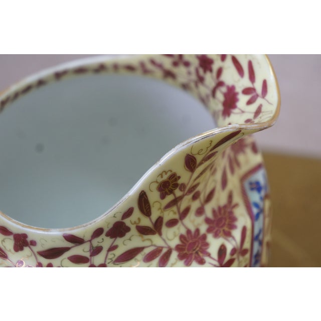 Yellow Antique Royal Vienna Floral Chintz Porcelain Serving Pitcher Jug 9" For Sale - Image 8 of 15