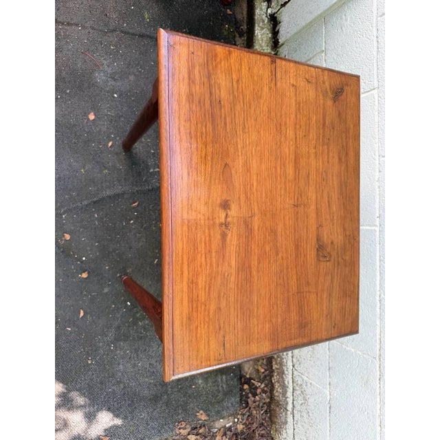 Antique Federal Style Solid Walnut Side Table. Circa 1940s For Sale - Image 10 of 17