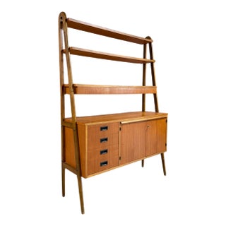 Swedish Bookcase Highboard by Svenska Ramfabriken, Attributed For Sale