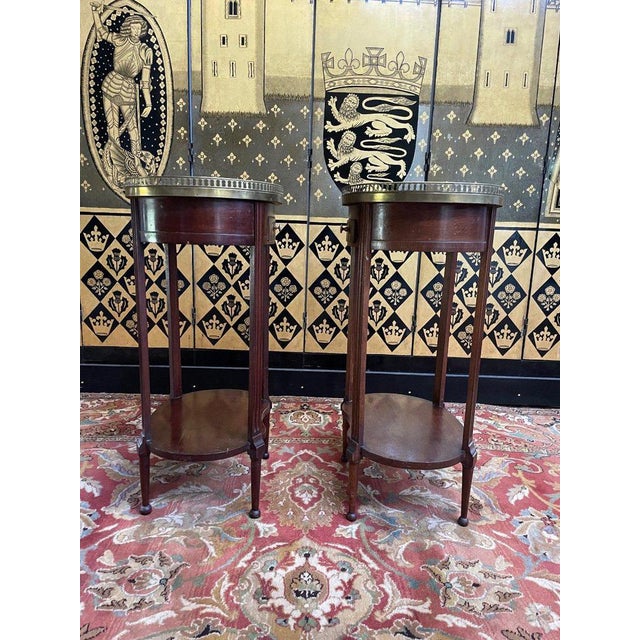 Wood Louis XVI Style Bedside Tables, Set of 2 For Sale - Image 7 of 8