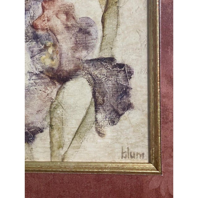 Vintage Floral Framed Prints – Set of 2, Ornate Gold Gilt Frames With Burgundy Matting, Traditional Wall Art For Sale In Providence - Image 6 of 10