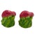 Mid-Century Modern 1950s Mid-Century Pink Flamingo Tropical Leaf Ceramic Salt & Pepper Shaker Set For Sale - Image 3 of 5