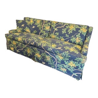 1960s Chinoiserie Style Upholstered Sofa For Sale
