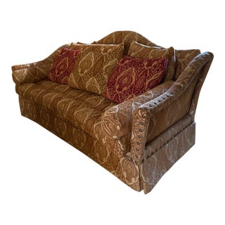 Custom Vintage Camelback Sofa For Sale