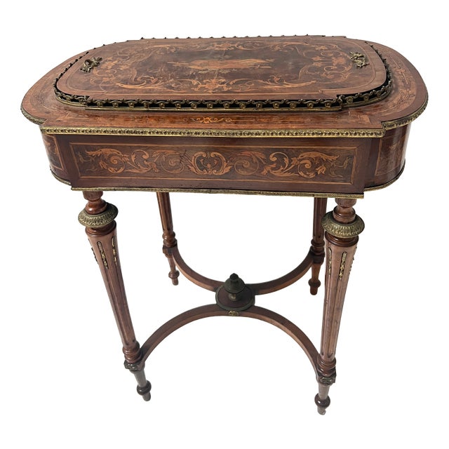 19th Century Napoleon III Style Planter in Veneered Wood For Sale