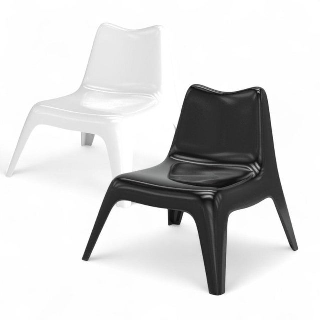 Black Sculptural Black and White Garden Lounge Chairs from Ikea, Set of 2 For Sale - Image 8 of 8