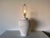 1980s Vintage Organic Ribbed Texture Plaster Table Lamp For Sale - Image 5 of 13