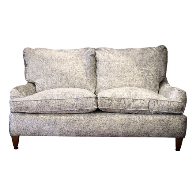 Small Cushion Back 2-Seater Sofa in Velvet by George Smith, 2010s For Sale