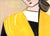 Paper Yellow Shawl, Mid Century Modern Inspired Oil Portrait Painting by Alexandra Swistak For Sale - Image 7 of 7