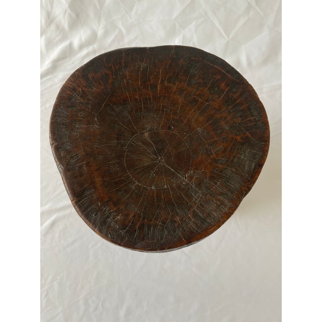 Early 20th Century African Oromo Hardwood Tripod Leg Stool For Sale - Image 4 of 6