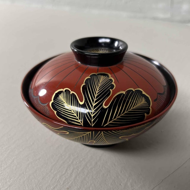 Shōwa Period Wajima-Nuri Owan Serving Bowls, Japan, 1970s, Set of 10 For Sale - Image 12 of 18