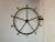 Metal Massive Solid Brass Ships Wheel For Sale - Image 7 of 12