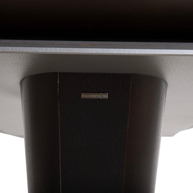 Blue Wood, Glass, and Metal Rosario Dining Table from Musterring = For Sale - Image 8 of 12