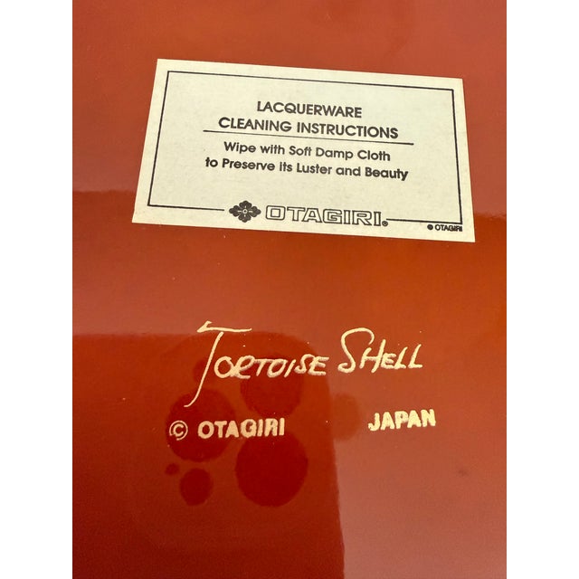 Wood Vintage Tortoise Shell Otagiri Covered Box For Sale - Image 7 of 7