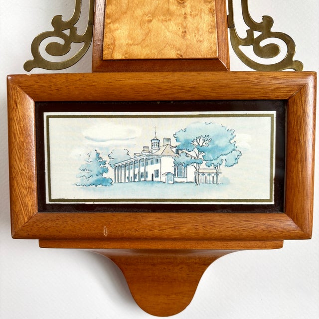 Wood Handsome Americana Banjo Wall Clock, Circa 1940s For Sale - Image 7 of 13