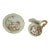 Mid 20th Century Lefton China "Heritage Green Rose" Mini Pitcher and Bowl/Saucer Set For Sale