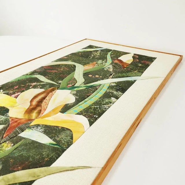 Mid-Century Modern Embroidered Fabric Tapestry by Rita Mortensen, 1990s For Sale - Image 3 of 9