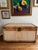 Mid-Century Modern Vintage Asian Woven Rattan & Bamboo Blanket Chest With Brass Hardware For Sale - Image 3 of 12