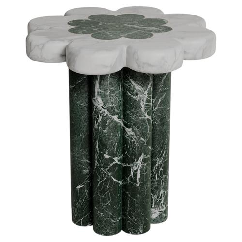 Marbelle Side Table in Green Marble and Brass by Esther Knopfler For Sale - Image 15 of 15