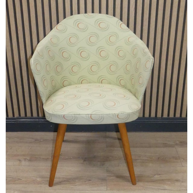 1950s Vintage Cocktail Chair with Typical Pattern, 1950s For Sale - Image 5 of 13